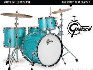 Gretsch 2012 LE Reserve New Classic Turquoise Sparkle 4pc new 30 made 