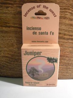 Incienso Juniper Brick Cones   Natural Wood Incense   20 Count