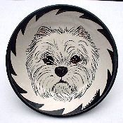 dogs by nina lyman handpainted westie pasta bowl 12 one