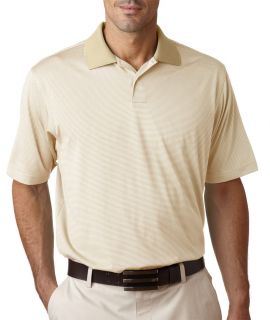 Clearance A19 Adidas Cream 2XL ClimaCool Stripe Polo Blow Out Sale 