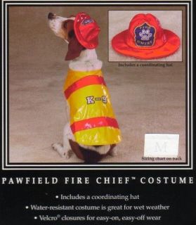   PAWFIELD FIRE CHIEF Dog Halloween Costume FIREMAN Poodle Pug Schnauzer