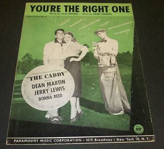  MUSIC Youre the Right One THE CADDY Jerry Lewis Dean Martin 1953