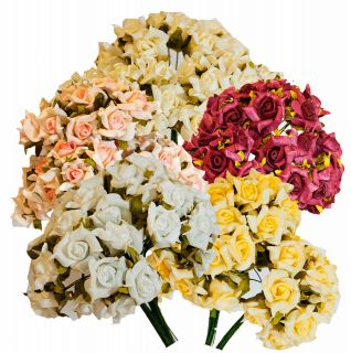 24 x 2cm Wedding Foam Roses Flowers Cake Decoration, Cards, Craft FREE 