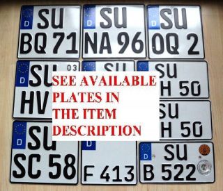 choose one german license plate square see pictures from germany