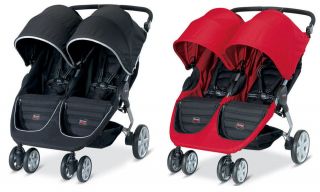   Agile Quick Fold Twin Baby Double Child Stroller BLACK or RED NEW