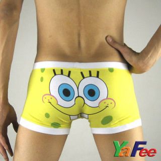 New Sexy Cartoon Cotton SpongeBob boxer Briefs shorts Mens underwear 
