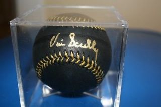 Vin Scully PSA/DNA T 46126 Authenticated Signed ROMLB Black Baseball