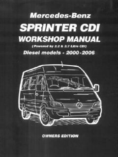 Mercedes Benz Sprinter CDI Workshop Manu