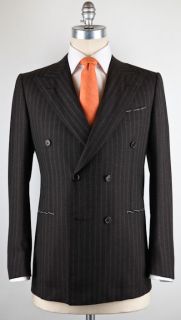 new $ 4200 borrelli brown suit 40 50