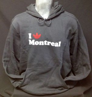 Adidas Trefoil I Love Montreal Hoodie Sweat Top Jacket Large (622706)