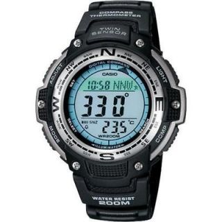 Casio Twin Sensor Watch, Compass, Thermometer, 200 Meter WR, Alarm 