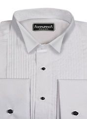 mens wing collar white pleated evening shirt with studs more