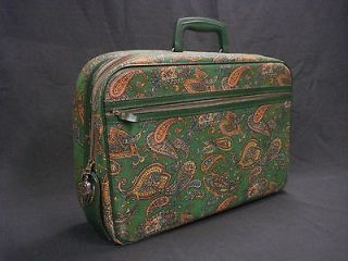 Mid Century Modern BANTAM TRAVELWARE Paisley SUITCASE, circa 1960s 