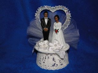 NEW ENDLESS LOVE BRIDE & GROOM WEDDING CAKE TOPPER dark skin couple