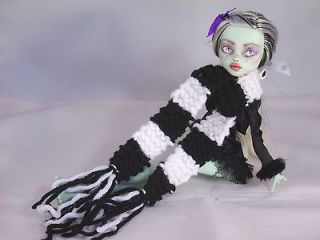   Doll Clothes Black Wt Goth Scarf for Monster High Pullip Barbie Blythe