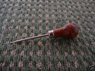 pattern making wooden handle awl sewing tools hole time left