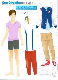 LOUIS TOMLINSON   1D   ONE DIRECTION   PAPER DOLLS   11 x 8 PINUP 