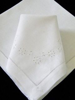 white pure linen dinner napkins 6pcs 19x19in from united kingdom