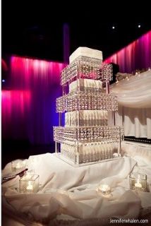 tier chandelier custom crystal cake stand 