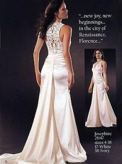 Jessica McClintock Josephine Cream Ivory Wedding Gown lace back dress 