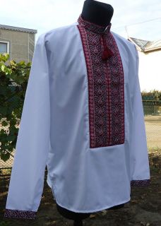 hand embroidered men s shirt ukrainian sorochka xl xxl from