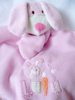 Blankets and Beyond Pink Bunny Lovey Blanket Luv U Lulu Security