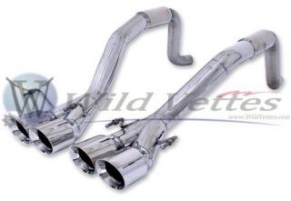  Billy Boat 09 13 C6 Bullet Axle Back Exhaust System Quad Round Tips