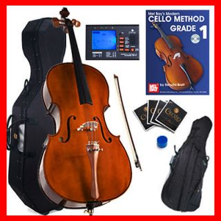 Newly listed CECILIO 4/4, 3/4, 1/2 1/4 FLAMED SOLIDWOOD CELLO +$110 