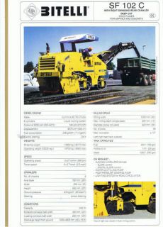 bitelli sf102c cold planer construction brochure 2000 from united 