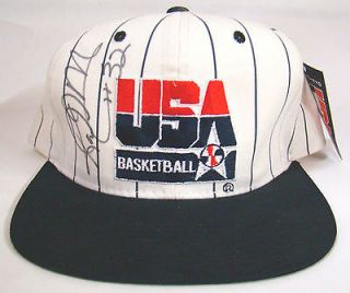 Autographed Karl Malone Vintage USA Dream Team Snap Back hat