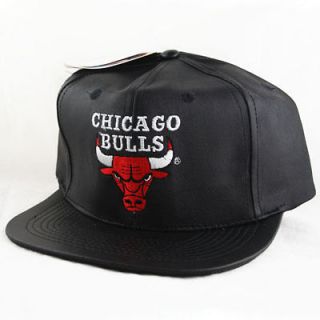   Bulls Vintage Leather Logo 7 Snapback Hat NBA Cap athletic splash NEW
