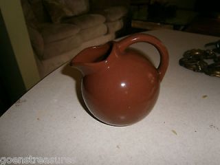vitage oxford ware pitcher creamer red brown 4 tall returns