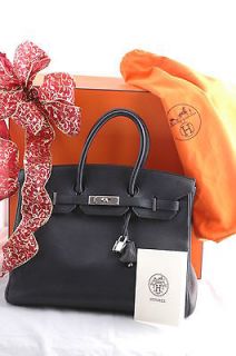 Hermès Birkin Bag, Black Togo Leather, Palladium Hardware, 35 CM 
