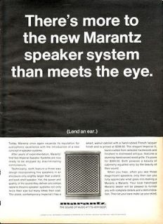 Marantz Original Imperial I Speaker Magazine Ad. (Mar 20)