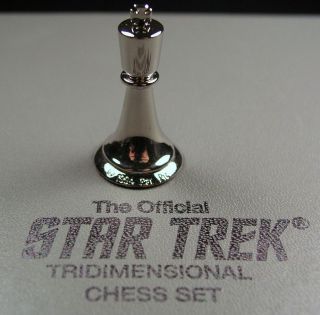franklin mint star trek 3d chess silver plated king time