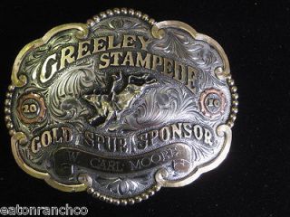 award clint mortenson rodeo trophy rubies belt buckle time left