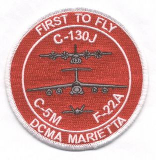 dcma marietta first to fly c 130j c 5m f 22 patch