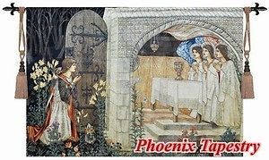 Medieval Holy Grail Tapestry The Achievement of the Grail Ⅱ, 55 x 