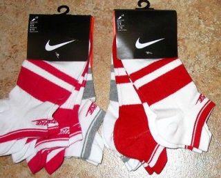 Nike No Show Socks Low Cut Performance Cotton Womens Assorted Colors 3 