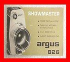 argus showmaster model 826 8mm movie camera owners manu buy