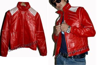 Michael jackson beat it Vintage leather jacket metalli​c