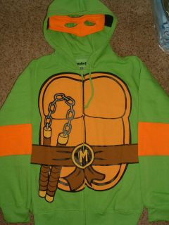   Mutant Ninja Turtles Tmnt Michelangelo Zip up Hoodie Jacket Shirt
