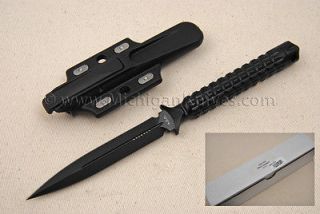 nib microtech ado knife dagger de black plain edge one