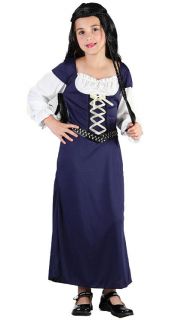 Maid Marian Marion Tudor Girl fancy dress up BNIP 6 12yrs Medieval 