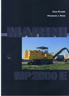 marini mp2000e cold planer construction brochure 2005 from united 