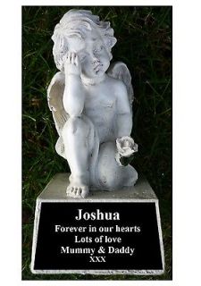 memorial gift personalised cherub on stone from united kingdom time