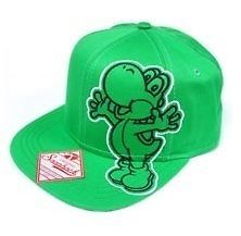 Baseball Cap NINTENDO NEW Super Mario Yoshi Mens Green Snapback Hat 