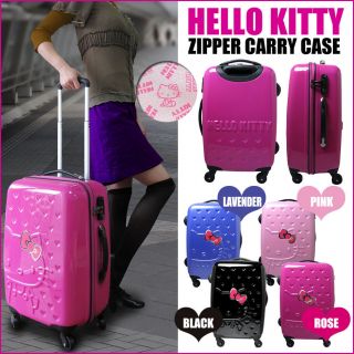 Hello Kitty suitcase heart full zipper carry case trip travel carrier 