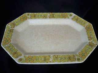 INDEPENDENCE IRONSTONE BY INTERPACE YELLOW BOUQUET SERVING PLATTER 13 