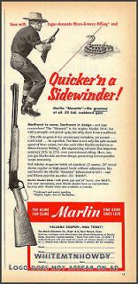 1955 marlin mountie model 39 a rifle vintage ad expedited